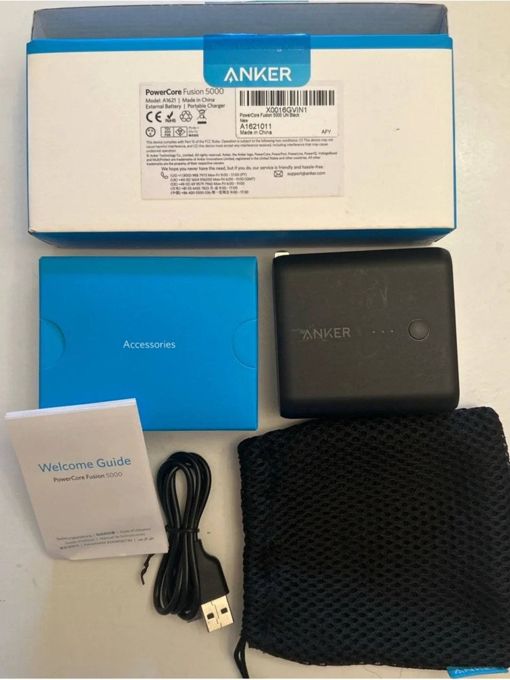 Anker PowerCore Fusion 5000, Portable Battery Charger, Black